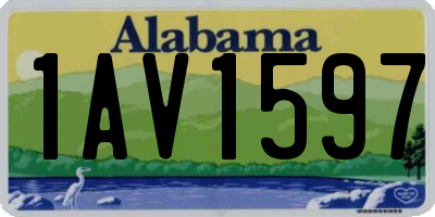 AL license plate 1AV1597