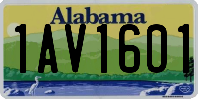 AL license plate 1AV1601