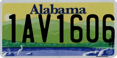 AL license plate 1AV1606