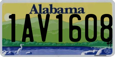 AL license plate 1AV1608
