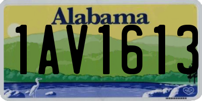 AL license plate 1AV1613