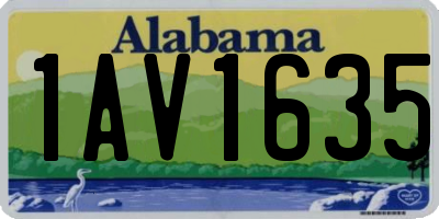 AL license plate 1AV1635