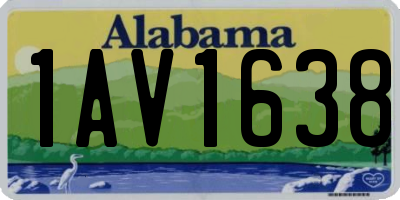 AL license plate 1AV1638