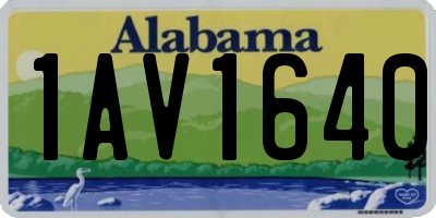 AL license plate 1AV1640