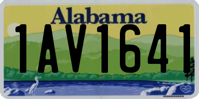 AL license plate 1AV1641
