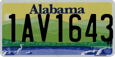 AL license plate 1AV1643