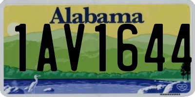 AL license plate 1AV1644