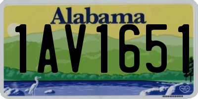 AL license plate 1AV1651