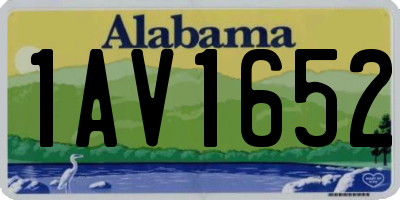 AL license plate 1AV1652