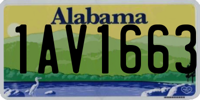 AL license plate 1AV1663