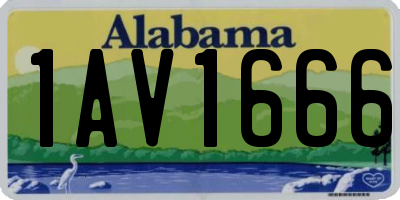 AL license plate 1AV1666