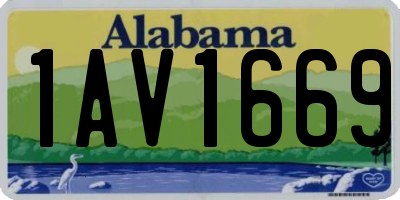 AL license plate 1AV1669