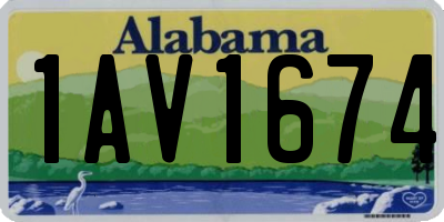 AL license plate 1AV1674