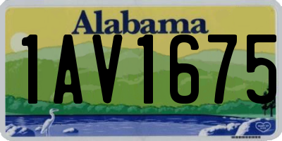 AL license plate 1AV1675