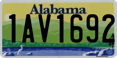 AL license plate 1AV1692