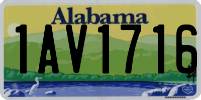 AL license plate 1AV1716