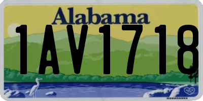 AL license plate 1AV1718