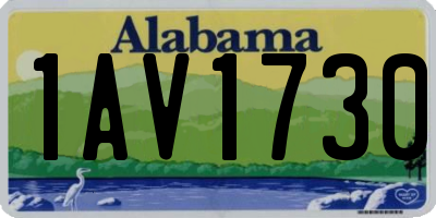 AL license plate 1AV1730