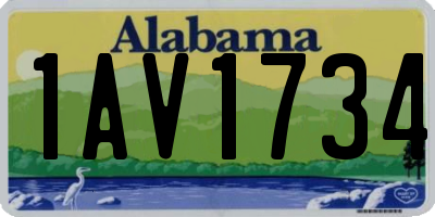 AL license plate 1AV1734