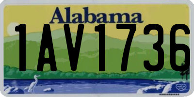 AL license plate 1AV1736