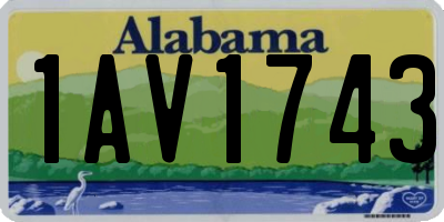 AL license plate 1AV1743