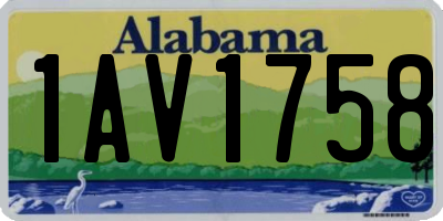 AL license plate 1AV1758