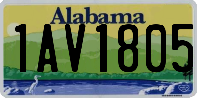 AL license plate 1AV1805