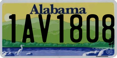 AL license plate 1AV1808