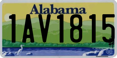 AL license plate 1AV1815