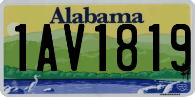 AL license plate 1AV1819