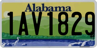 AL license plate 1AV1829