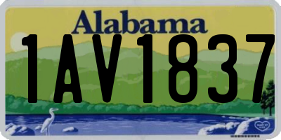 AL license plate 1AV1837
