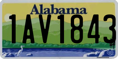 AL license plate 1AV1843