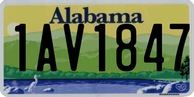 AL license plate 1AV1847