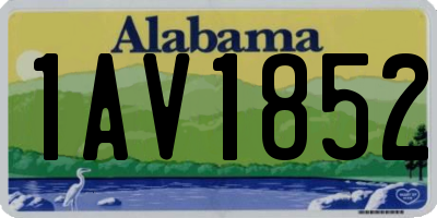 AL license plate 1AV1852