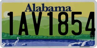 AL license plate 1AV1854