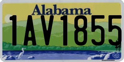 AL license plate 1AV1855