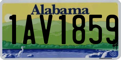 AL license plate 1AV1859