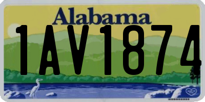 AL license plate 1AV1874