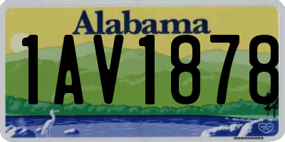 AL license plate 1AV1878