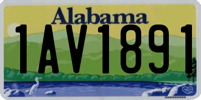 AL license plate 1AV1891
