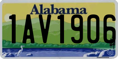 AL license plate 1AV1906