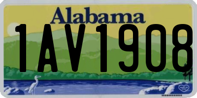 AL license plate 1AV1908