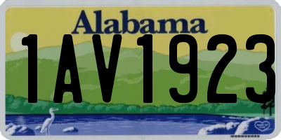 AL license plate 1AV1923