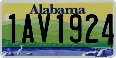 AL license plate 1AV1924