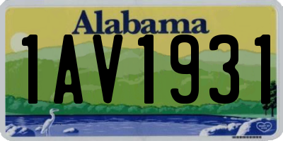 AL license plate 1AV1931