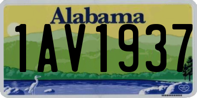 AL license plate 1AV1937