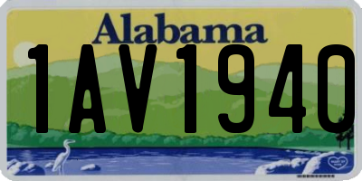 AL license plate 1AV1940