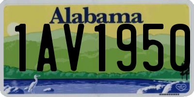 AL license plate 1AV1950