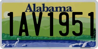 AL license plate 1AV1951